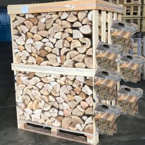 Kiln Dried Ash Logs Large Crate Plus 6 Bags Of Kindling