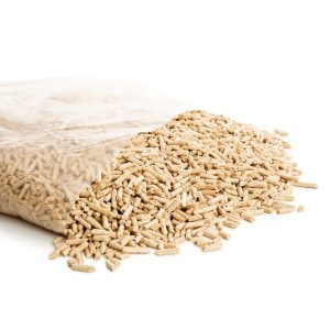 Wood pellets in a 15 kg bag