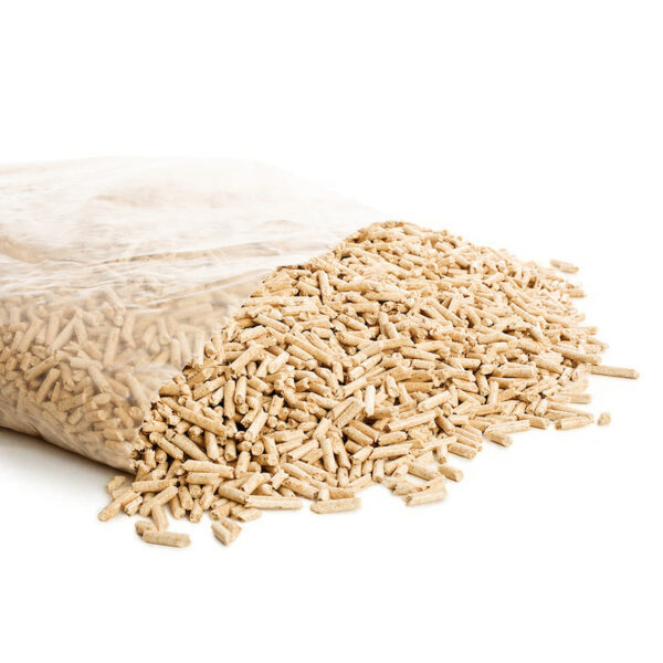 Wood pellets in a 15 kg bag